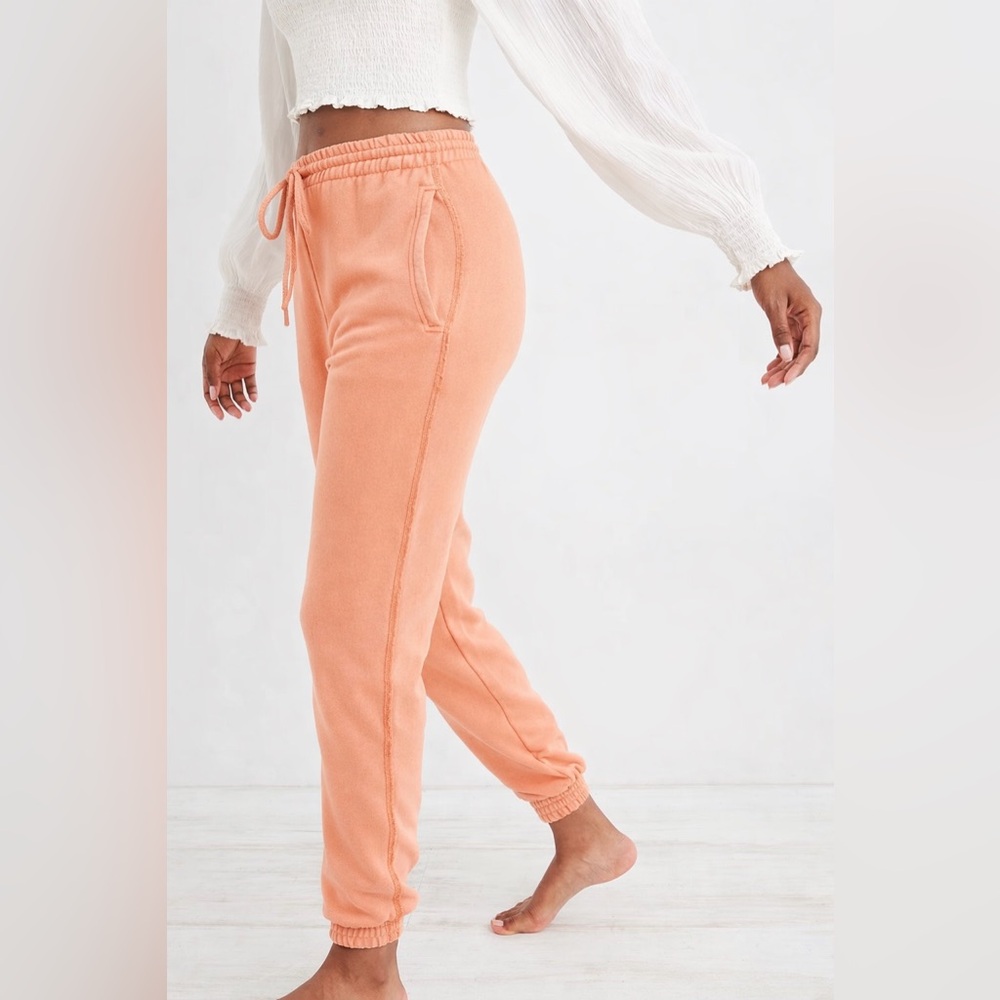 Aerie Anytime The Sweat Joggers in Peach